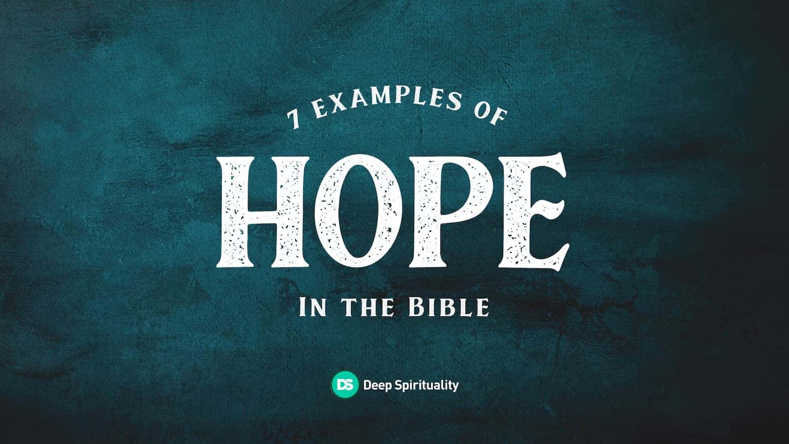 examples of hope in the bible