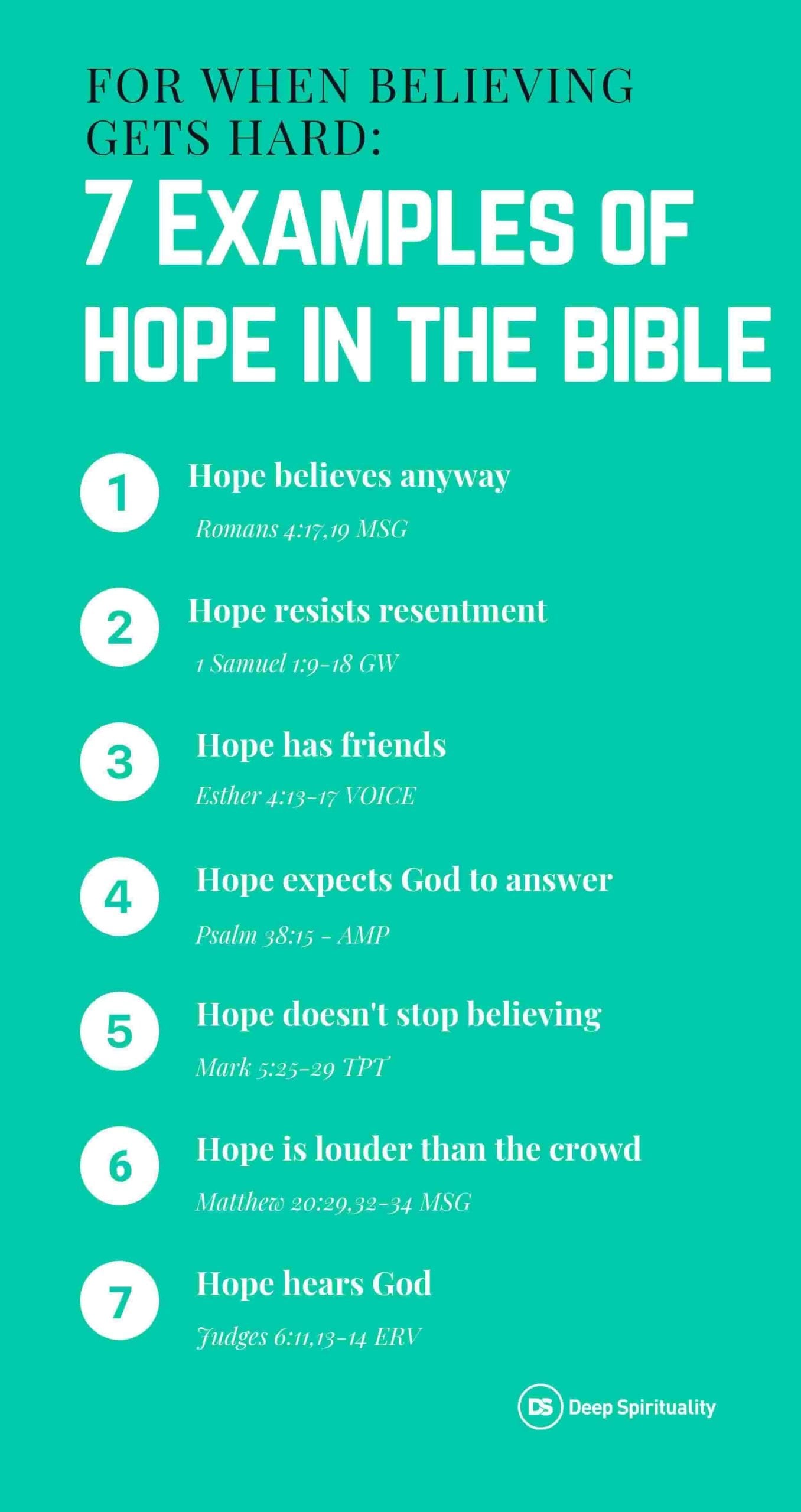 examples of hope in the bible