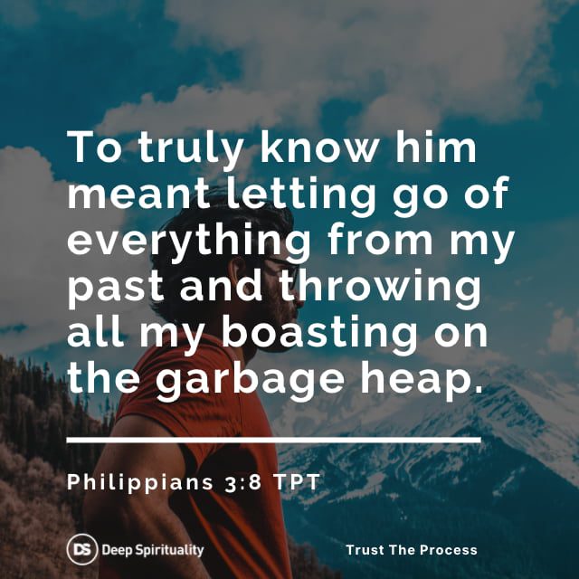 trust the process scripture graphic - Philippians 3:8